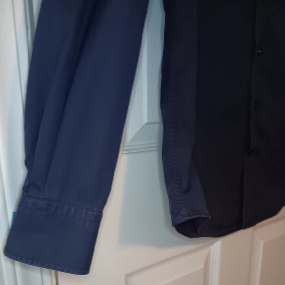 Profuomo Sky Blue Slim Fit Twill Cotton Button Front Shirt - Picture 4 of 9